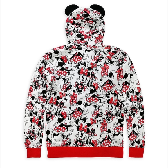 NWT Minnie Mouse Zip-Up Hoodie - Picture 2 of 3